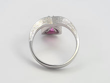 Load image into Gallery viewer, A7534: Vintage: 1977 - Fabulous 18ct White Gold Pear Cut Pink Sapphire Cocktail Ring- this is a substantial and sensational ring
