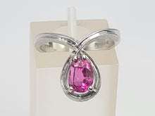 Load image into Gallery viewer, A7534: Vintage: 1977 - Fabulous 18ct White Gold Pear Cut Pink Sapphire Cocktail Ring- this is a substantial and sensational ring
