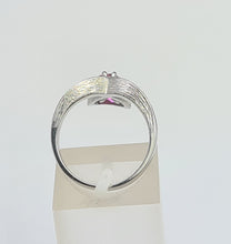 Load image into Gallery viewer, A7534: Vintage: 1977 - Fabulous 18ct White Gold Pear Cut Pink Sapphire Cocktail Ring- this is a substantial and sensational ring
