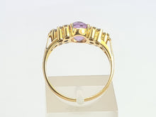 Load image into Gallery viewer, A7535:Vintage: 18ct Lilac Amethyst 12 Brilliant Cut Diamonds Ring= elegant, seductive, sparkling
