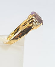 Load image into Gallery viewer, A7535:Vintage: 18ct Lilac Amethyst 12 Brilliant Cut Diamonds Ring= elegant, seductive, sparkling
