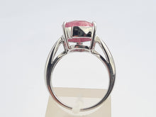 Load image into Gallery viewer, 7576: Vintage: 9ct White Gold Pear-Cut Large Champagne Pink Ruby Cocktail- lovely cut and colours
