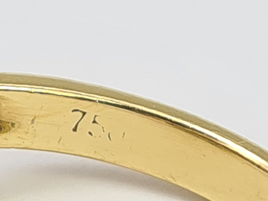 6215 Vintage: Striking 18ct Gold Ruby Baguette Cut Natural  Diamonds Cocktail Ring