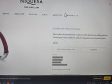 Load image into Gallery viewer, 7658: Starlight Ruby White Gold Bangle by Niquesa London - Outrageous Beauty- FABULOUS
