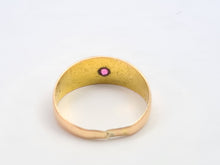 Load image into Gallery viewer, 3249: 15ct Gold Ruby Seed Pearls Ring- 133 years old Antique hallmarked in Chester, England in the year 1889
