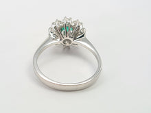 Load image into Gallery viewer, A9045: Vintage: (1978) Exceptional Diamonds Emerald Flower head Ring- absolutely exquisite
