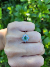 Load image into Gallery viewer, A9045: Vintage: (1978) Exceptional Diamonds Emerald Flower head Ring- absolutely exquisite
