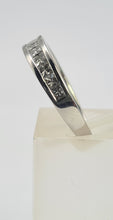 Load image into Gallery viewer, 9049: Vintage: Platinum 12 Princess Cut Diamonds (1ct) Channel Set Stacker/Half Eternity Ring - Superb condition- Crisp, clean, eye candy
