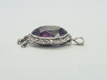 Load image into Gallery viewer, A9031: Antique : Edwardian 14ct Gold Amethyst Rose Cut Diamonds Pendant- Exceptional
