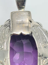 Load image into Gallery viewer, A9031: Antique : Edwardian 14ct Gold Amethyst Rose Cut Diamonds Pendant- Exceptional
