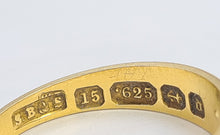 Load image into Gallery viewer, A8068: Antique: (1919) 15ct Gold Rubies Diamonds Band- 105 Years old. Incredible condition, Hallmarked in 1919
