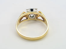 Load image into Gallery viewer, A8036: Vintage 14ct Gold Art Deco Style Emerald Diamonds Cocktail Ring- dramatic beauty
