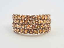 Load image into Gallery viewer, A8113: Vintage: Rare: 9ct Gold 40 Citrines Pave Set&nbsp; Cocktail Ring-Statement
