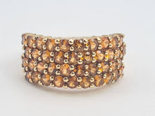 Load image into Gallery viewer, A8113: Vintage: Rare: 9ct Gold 40 Citrines Pave Set&nbsp; Cocktail Ring-Statement
