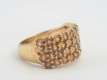 Load image into Gallery viewer, A8113: Vintage: Rare: 9ct Gold 40 Citrines Pave Set&nbsp; Cocktail Ring-Statement
