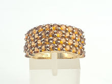 Load image into Gallery viewer, A8113: Vintage: Rare: 9ct Gold 40 Citrines Pave Set&nbsp; Cocktail Ring-Statement
