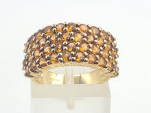 Load image into Gallery viewer, A8113: Vintage: Rare: 9ct Gold 40 Citrines Pave Set&nbsp; Cocktail Ring-Statement
