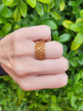 Load image into Gallery viewer, A8113: Vintage: Rare: 9ct Gold 40 Citrines Pave Set&nbsp; Cocktail Ring-Statement
