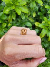 Load image into Gallery viewer, A8113: Vintage: Rare: 9ct Gold 40 Citrines Pave Set&nbsp; Cocktail Ring-Statement
