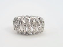 Load image into Gallery viewer, 8148: Vintage: 9ct White Gold 28 Diamonds (1ct) Statement Cocktail Ring- sensational sparkle
