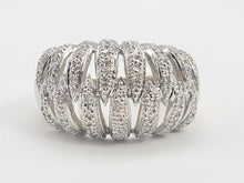 Load image into Gallery viewer, 8148: Vintage: 9ct White Gold 28 Diamonds (1ct) Statement Cocktail Ring- sensational sparkle
