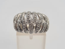 Load image into Gallery viewer, 8148: Vintage: 9ct White Gold 28 Diamonds (1ct) Statement Cocktail Ring- sensational sparkle
