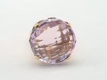 Load image into Gallery viewer, A8176: Vintage: Large (15ct) Lilac Amethyst 9ct Gold Cocktail Ring- Hallmarked in 1967
