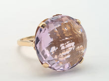 Load image into Gallery viewer, A8176: Vintage: Large (15ct) Lilac Amethyst 9ct Gold Cocktail Ring- Hallmarked in 1967
