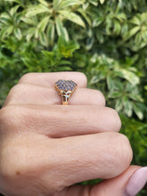 Load image into Gallery viewer, 8233: Vintage: 9ct Gold Pink Morganites Glacier Topaz Cluster Cocktail Ring
