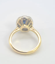 Load image into Gallery viewer, 9056: Vintage Old: 18ct Gold French Blue Sapphire Diamonds Cluster Ring
