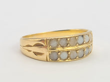 Load image into Gallery viewer, 8298:  Victorian: 18ct Gold Tiered Seed Pearls Dress Ring- Date Mark 1883
