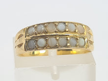 Load image into Gallery viewer, 8298:  Victorian: 18ct Gold Tiered Seed Pearls Dress Ring- Date Mark 1883
