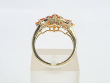 Load image into Gallery viewer, 8309: Vintage: Petite 9ct Gold Citrine &amp; Cluster Ring extraordinary cut and colour
