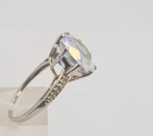 Load image into Gallery viewer, A8338: Vintage; 9ct Gold Large Mercury Topaz 10 Diamonds Cocktail Ring
