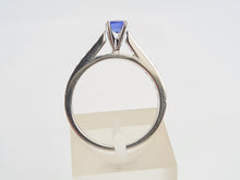 Load image into Gallery viewer, 8354: Vintage: 18ct White Gold Blue Tanzanite 16 Diamonds Dress Ring- crisp, clean, eye candy
