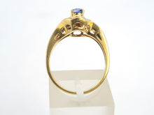 Load image into Gallery viewer, 0268:   Vintage; 18ct Gold French Blue Sapphires Diamonds Art Deco Style Cocktail Ring-
