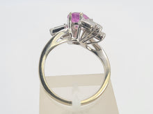 Load image into Gallery viewer, 0025:  Vintage: 18ct Gold Pink Sapphire Diamonds Geometric Set Cocktail Ring-
