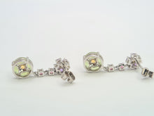 Load image into Gallery viewer, 0178: Vintage: 18ct White Gold Multi-Gems Drop Earrings- beautifully paired
