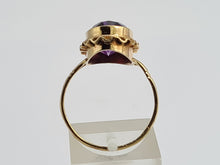 Load image into Gallery viewer, 0063: Vintage: 9ct Gold Rich Purple Amethyst Solitaire- Date Mark 1974
