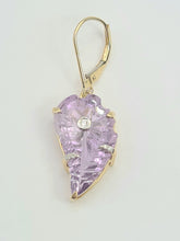 Load image into Gallery viewer, 0207: Vintage: 9ct Gold Lilac Amethyst Diamonds Pendant
