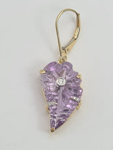 Load image into Gallery viewer, 0207: Vintage: 9ct Gold Lilac Amethyst Diamonds Pendant
