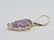 Load image into Gallery viewer, 0207: Vintage: 9ct Gold Lilac Amethyst Diamonds Pendant
