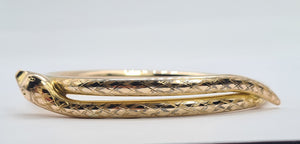 0099: Antique: Rare 9ct Gold Wrist or Arm Snake Bangle - Date Mark 1925 -100 years old