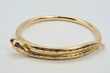 Load image into Gallery viewer, 0099: Antique: Rare 9ct Gold Wrist or Arm Snake Bangle - Date Mark 1925 -100 years old
