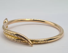 Load image into Gallery viewer, 0099: Antique: Rare 9ct Gold Wrist or Arm Snake Bangle - Date Mark 1925 -100 years old
