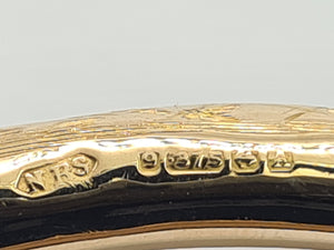 0099: Antique: Rare 9ct Gold Wrist or Arm Snake Bangle - Date Mark 1925 -100 years old