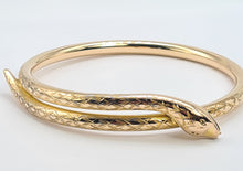 Load image into Gallery viewer, 0099: Antique: Rare 9ct Gold Wrist or Arm Snake Bangle - Date Mark 1925 -100 years old
