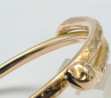 Load image into Gallery viewer, 0099: Antique: Rare 9ct Gold Wrist or Arm Snake Bangle - Date Mark 1925 -100 years old
