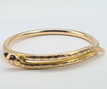 Load image into Gallery viewer, 0099: Antique: Rare 9ct Gold Wrist or Arm Snake Bangle - Date Mark 1925 -100 years old
