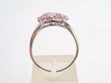 Load image into Gallery viewer, 0272: Vintage: 18ct White Gold 15 Pink Sapphires Cocktail Ring- Barbie Eye Candy-
